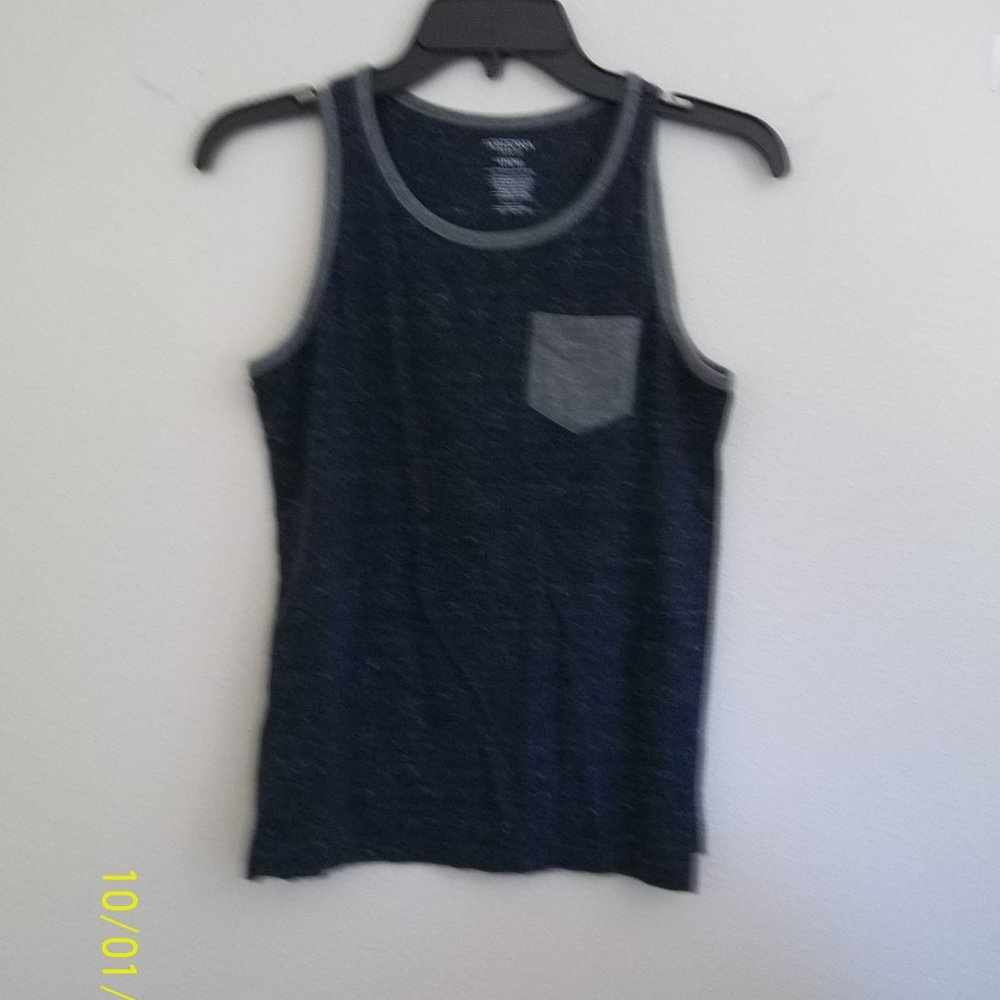 Arizona Boys L 14/16 Blue/Gray Tank Top